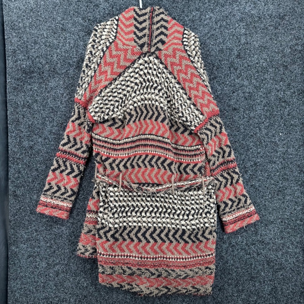 Everly Pink Geometric Boho Mini Dress V-Neck Elastic Waist Small DR4896